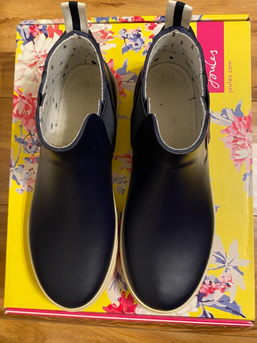 Joules Navy Chelsea Ankle Rain Booties